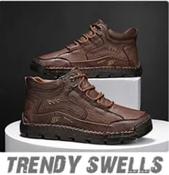 Men's Breathable Non-slip Casual Trainers for Outdoor Hiking in A Lightweight Mid-top Ankle Boot Walking Shoes