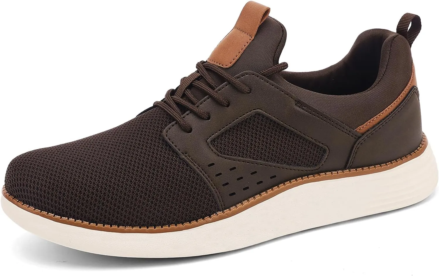 Men's Fashion Dress Mesh Sneakers Casual Walking Business Oxfords Lace-Up Comfortable Breathable Lightweight Shoes