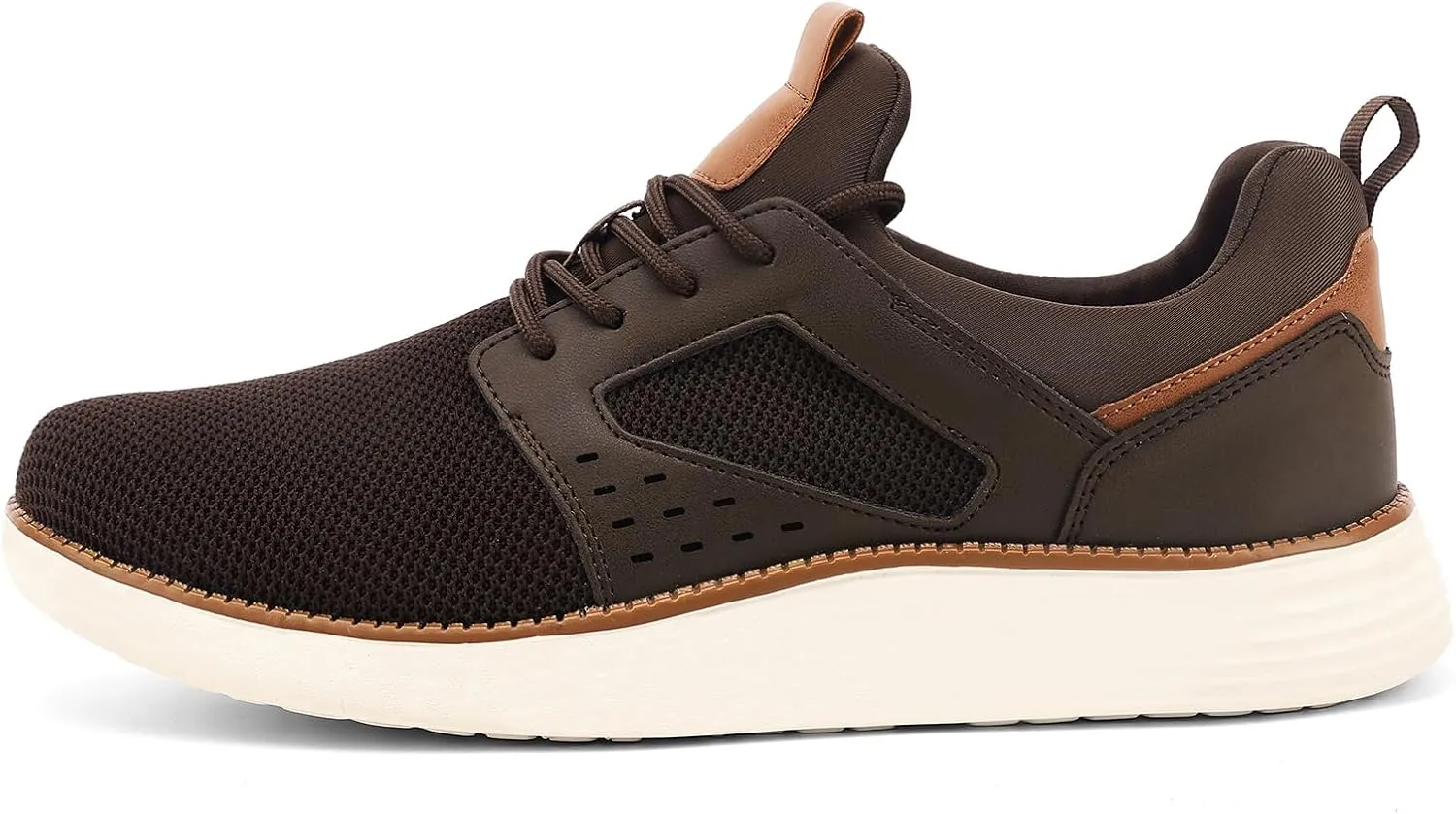 Men's Fashion Dress Mesh Sneakers Casual Walking Business Oxfords Lace-Up Comfortable Breathable Lightweight Shoes