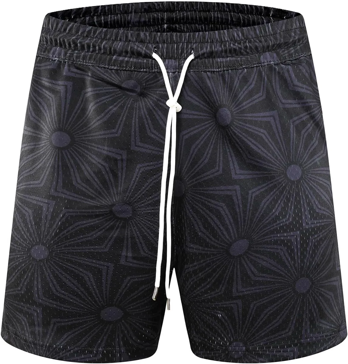 Mens Graphic Basketball Shorts - Cool Athletic Mesh Shorts for Sports Street Style