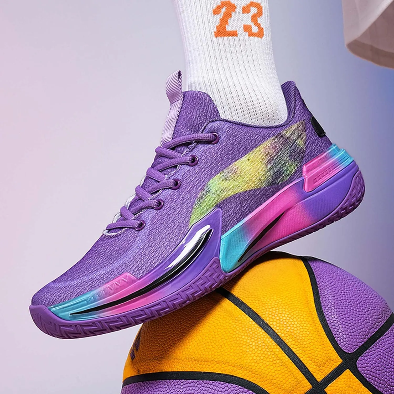 Men's Professional Basketball Shoes Breathable Mesh Sneakers Indoor and Outdoor Non-Slip Training Running Shoes Women's Fashion Sports Tennis Basketball Shoes