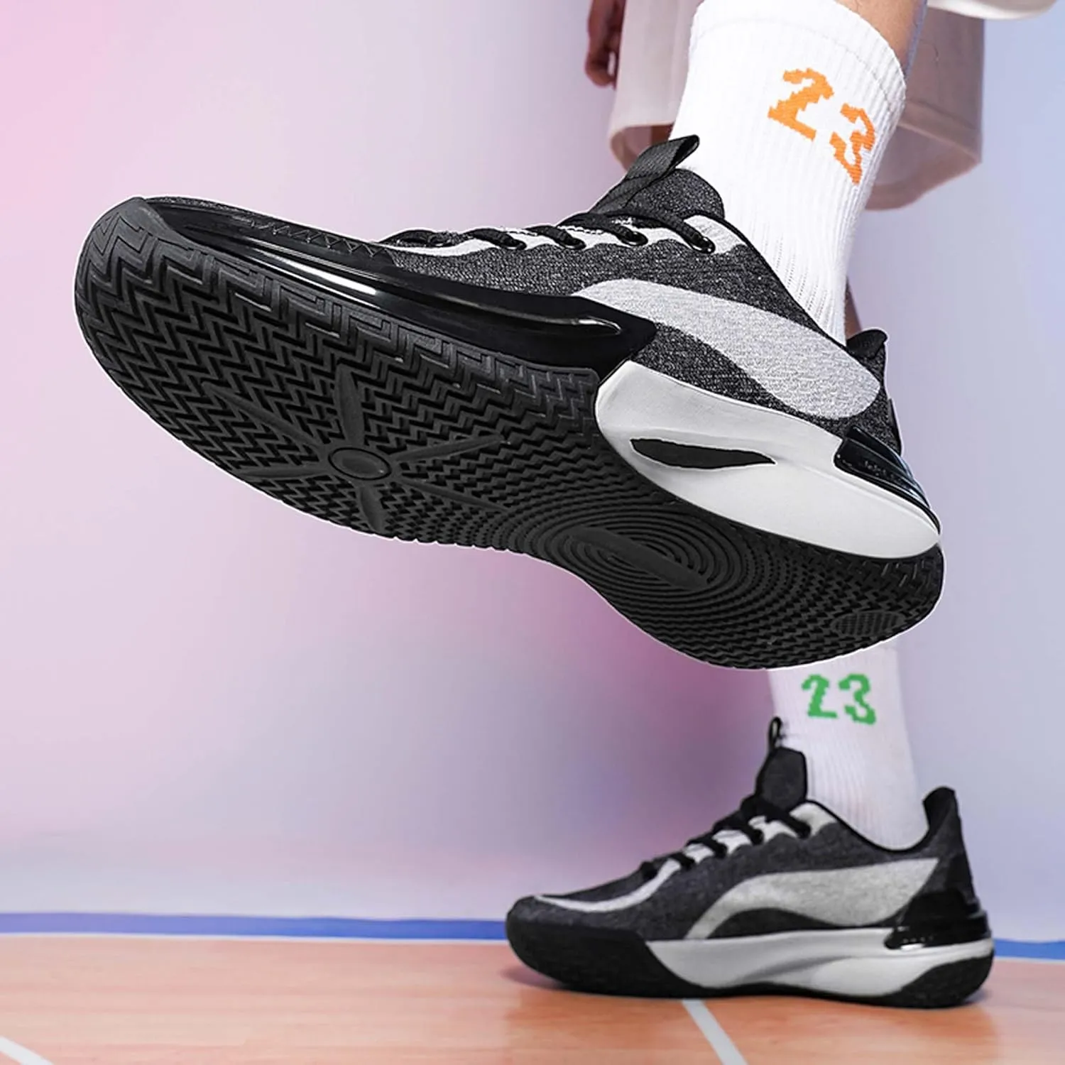 Men's Professional Basketball Shoes Breathable Mesh Sneakers Indoor and Outdoor Non-Slip Training Running Shoes Women's Fashion Sports Tennis Basketball Shoes