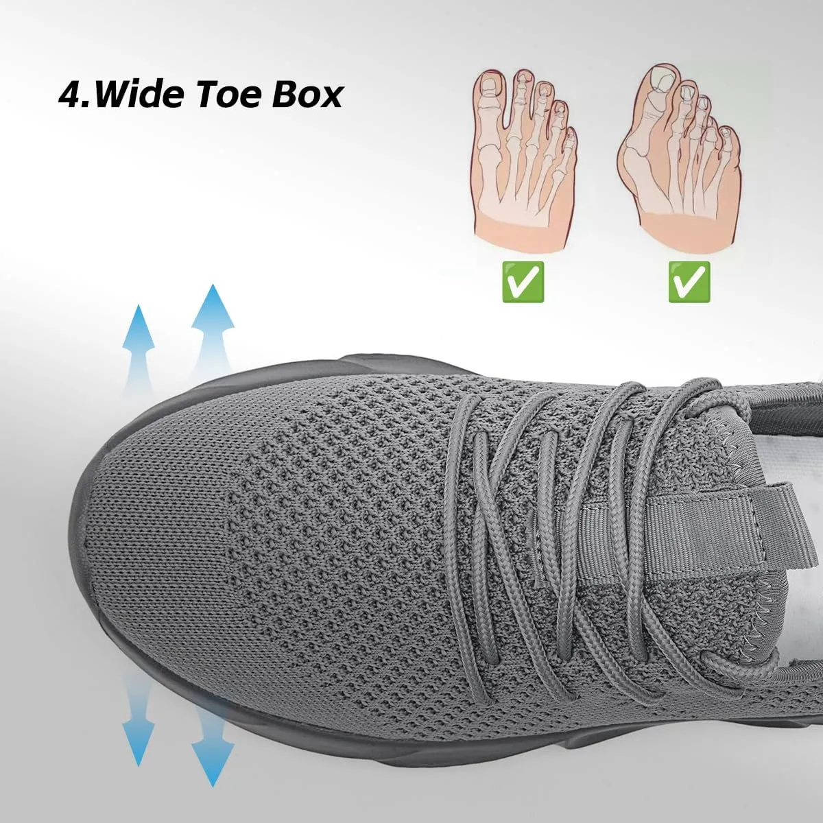 Men's Running Shoes Walking Sneakers Casual Walkout Shoes Tennis Athletic Shoes for Gym Sport