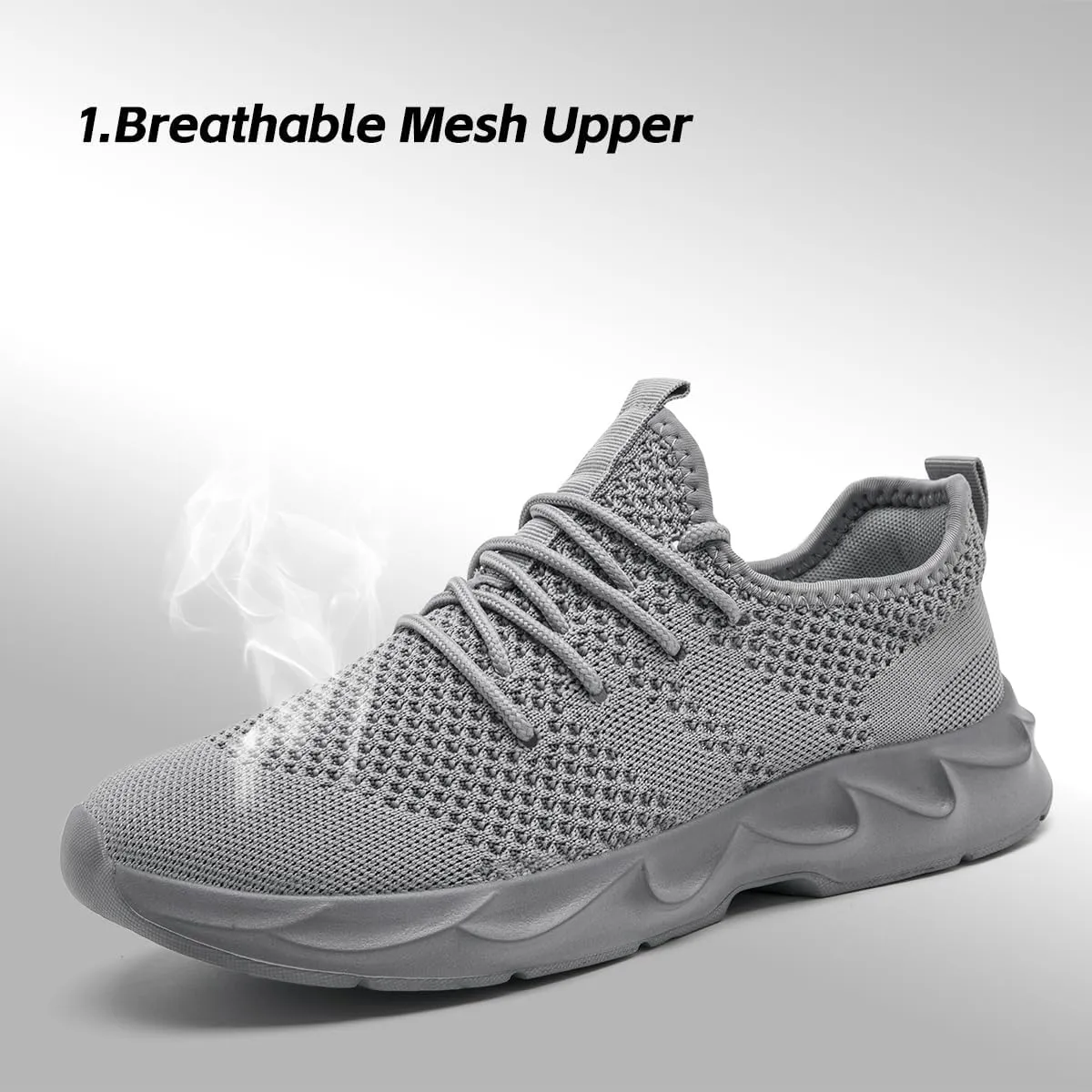 Men's Running Shoes Walking Sneakers Casual Walkout Shoes Tennis Athletic Shoes for Gym Sport
