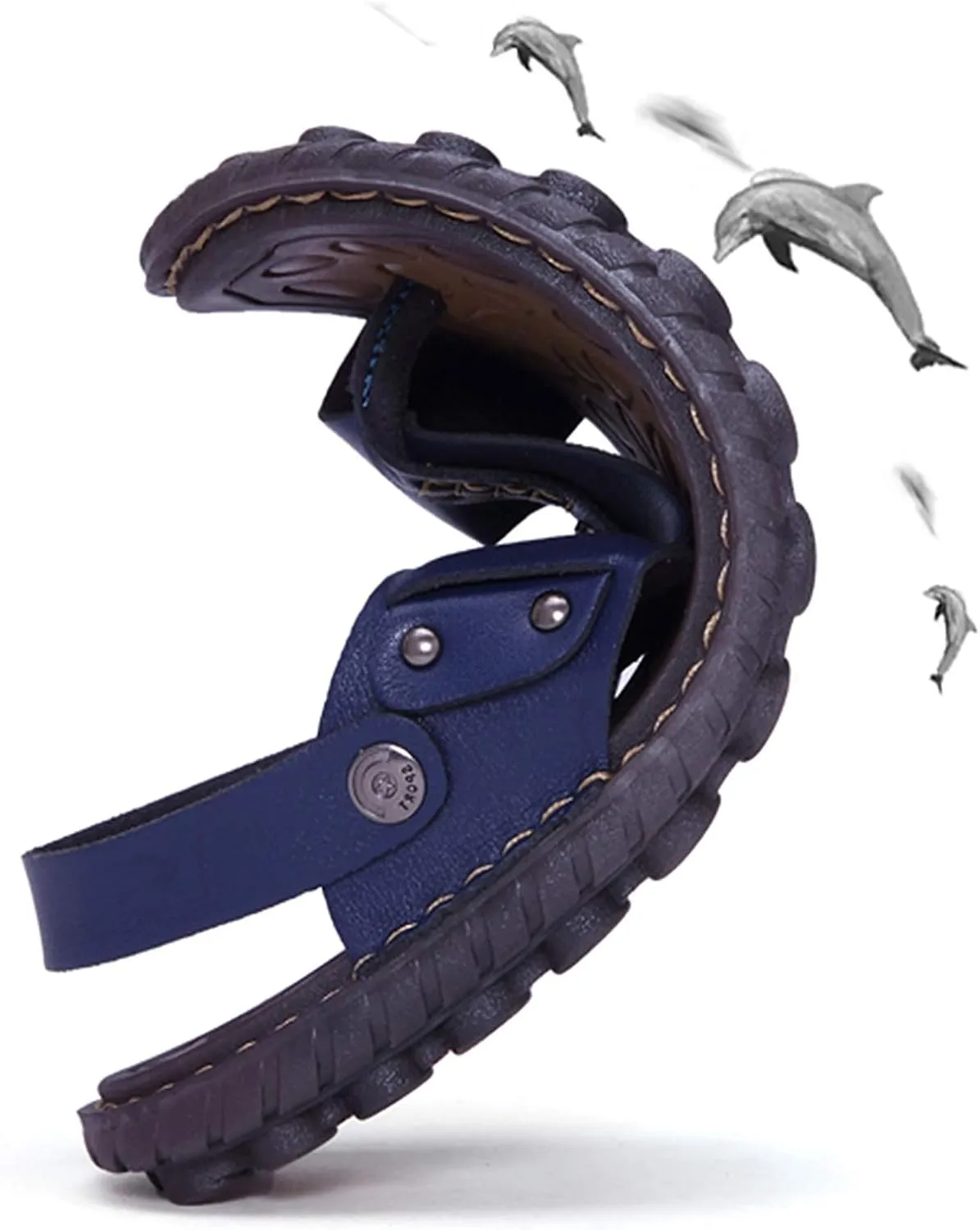 Mens Sandals Slippers Slip On Flip Flops for Men Shoes Leather Toe Ring Style Beach