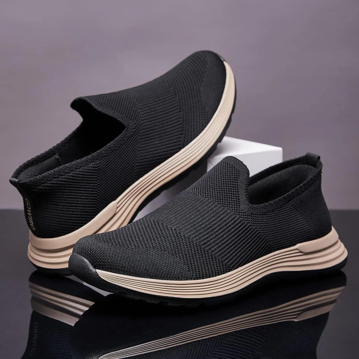 Men's Slip-On Loafers，Textile Materials，Comfort Flex Sole，Free and Convenient to wear Casual Walking Shoes