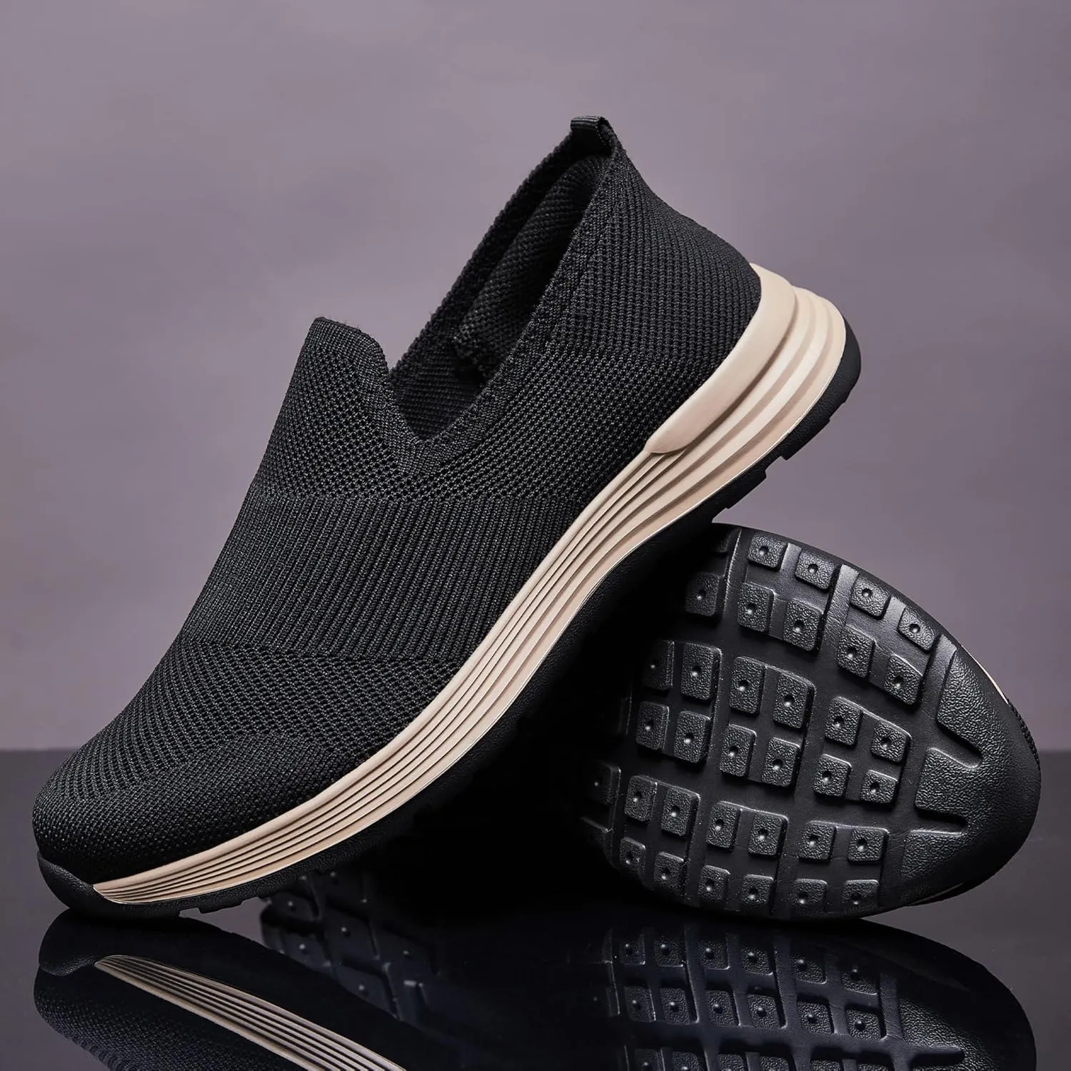Men's Slip-On Loafers，Textile Materials，Comfort Flex Sole，Free and Convenient to wear Casual Walking Shoes