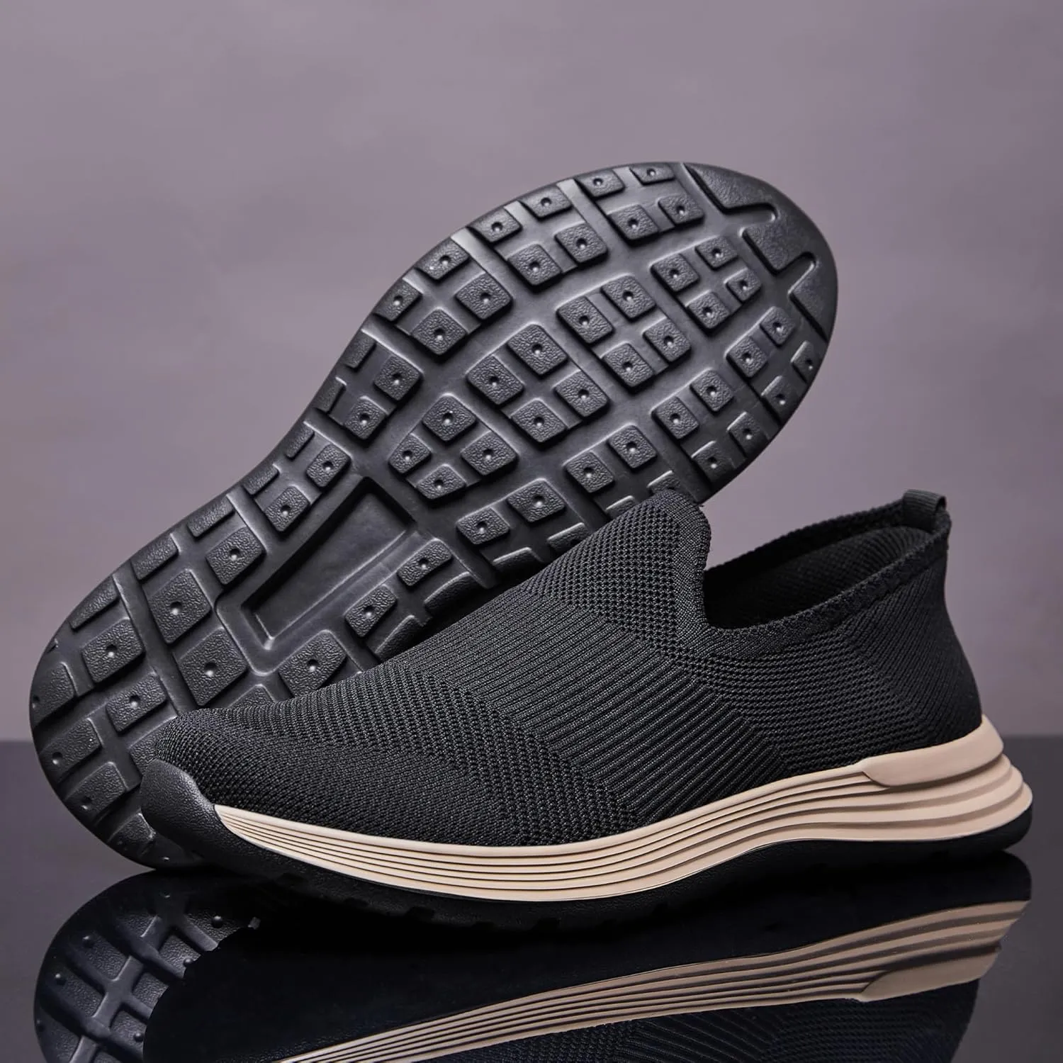 Men's Slip-On Loafers，Textile Materials，Comfort Flex Sole，Free and Convenient to wear Casual Walking Shoes