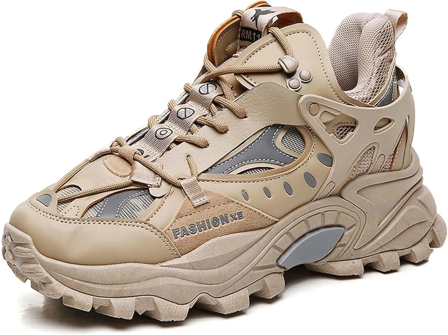 Men's Thick Bottom Sneakers Fashion Lace Up High Top Casual Shoes Comfortable Walking Jogging Tennis Shoes Outdoor Non-Slip Training Running Shoes