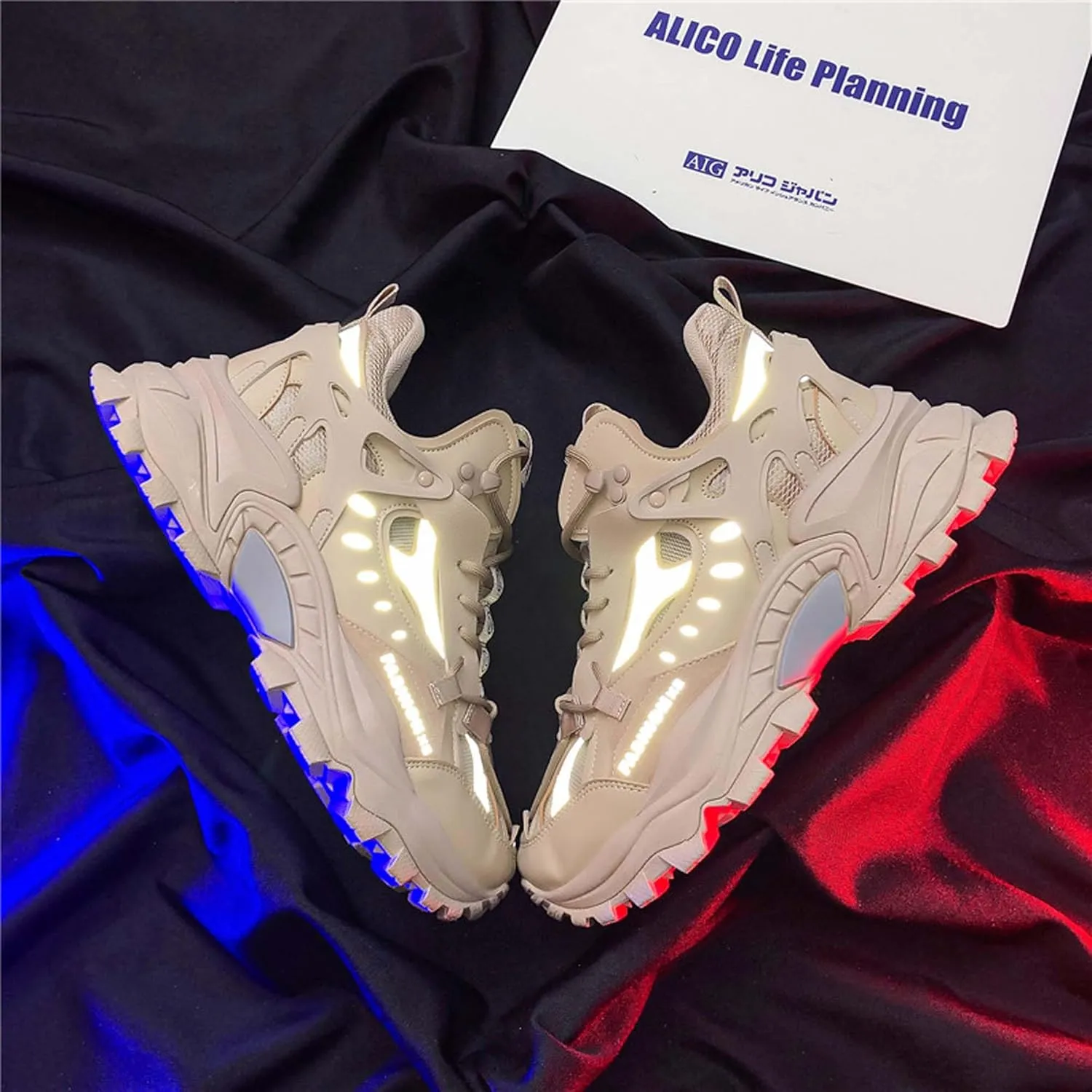 Men's Thick Bottom Sneakers Fashion Lace Up High Top Casual Shoes Comfortable Walking Jogging Tennis Shoes Outdoor Non-Slip Training Running Shoes