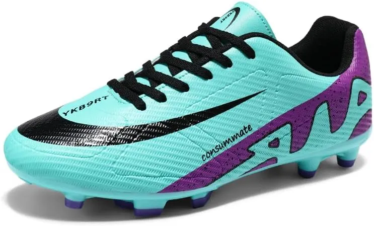 Men's Womens Soccer Shoes Cleats Professional High-Top Breathable Athletic Football Boots for Outdoor Indoor TF/AG 3US-11US