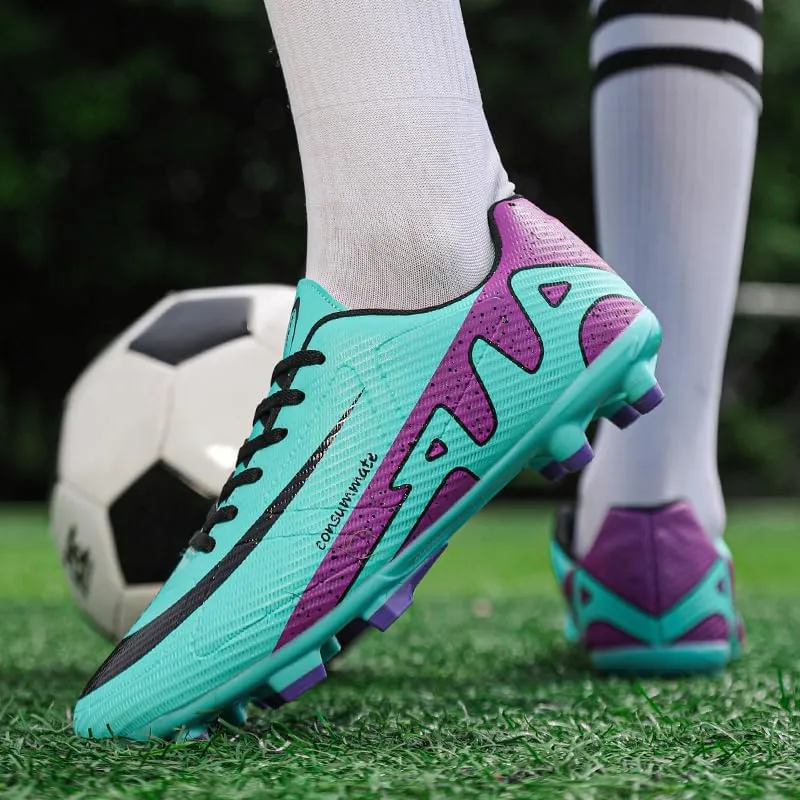 Men's Womens Soccer Shoes Cleats Professional High-Top Breathable Athletic Football Boots for Outdoor Indoor TF/AG 3US-11US