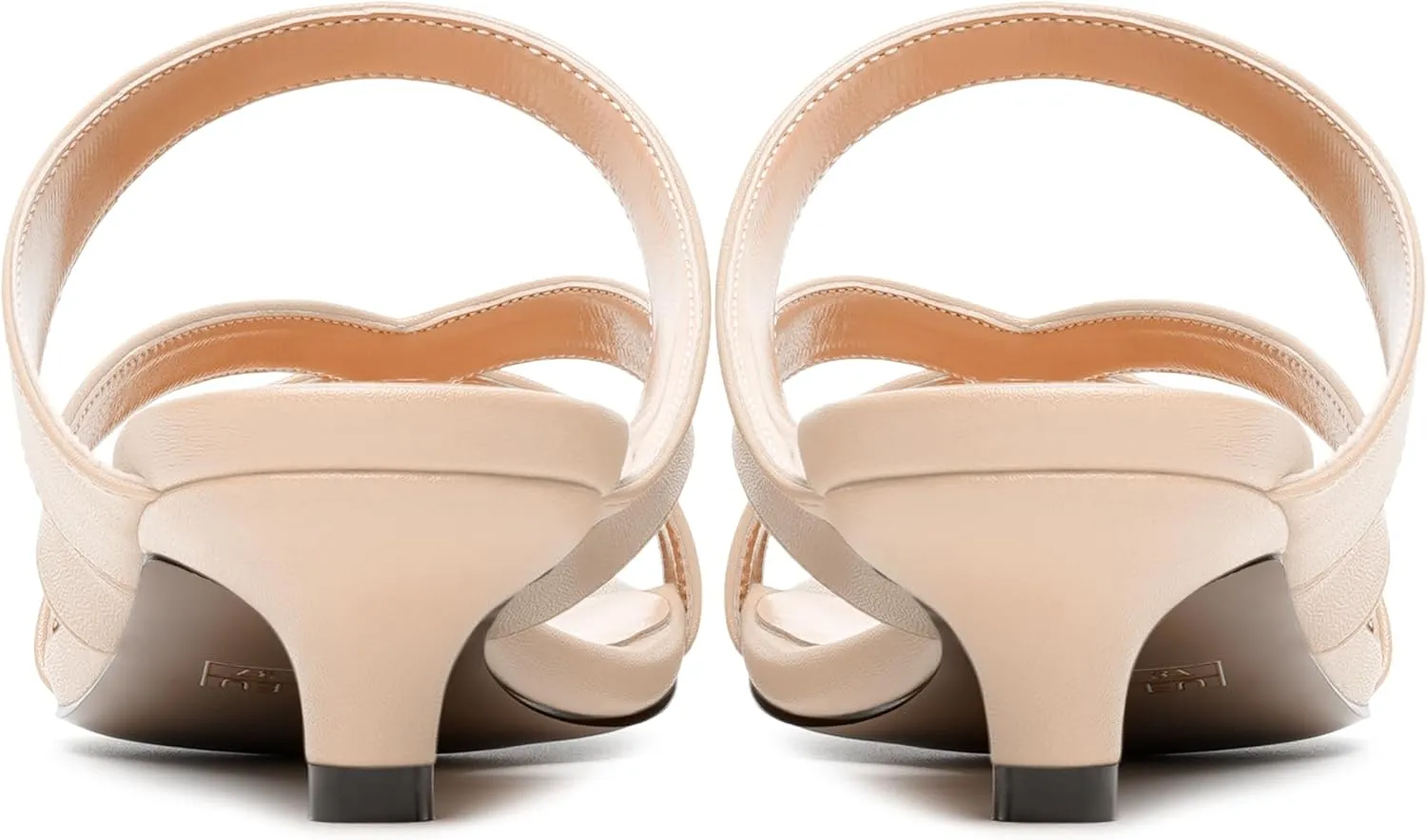 MERRORI Womens Matte Casual Open Toe Slip On Evening Slingback Kitten Low Heel Heeled Sandals 1.5 Inch