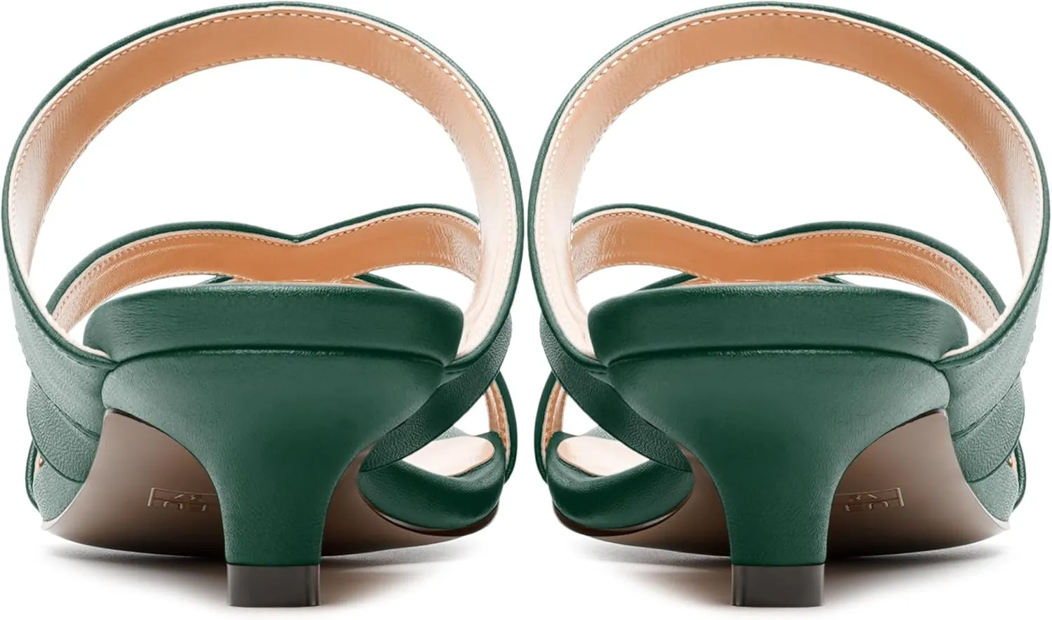 MERRORI Womens Matte Casual Open Toe Slip On Evening Slingback Kitten Low Heel Heeled Sandals 1.5 Inch