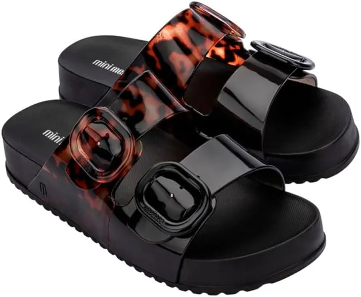 mini melissa Cozy Jelly Slides for Kids - Slip-on Jelly Shoes, Slip On Sandals for Girls, Open Toe Summer Shoes, Adjustable