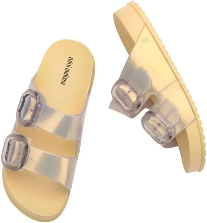 mini melissa Cozy Jelly Slides for Kids - Slip-on Jelly Shoes, Slip On Sandals for Girls, Open Toe Summer Shoes, Adjustable