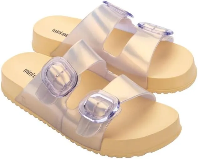 mini melissa Cozy Jelly Slides for Kids - Slip-on Jelly Shoes, Slip On Sandals for Girls, Open Toe Summer Shoes, Adjustable