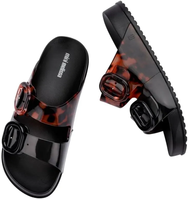 mini melissa Cozy Jelly Slides for Kids - Slip-on Jelly Shoes, Slip On Sandals for Girls, Open Toe Summer Shoes, Adjustable