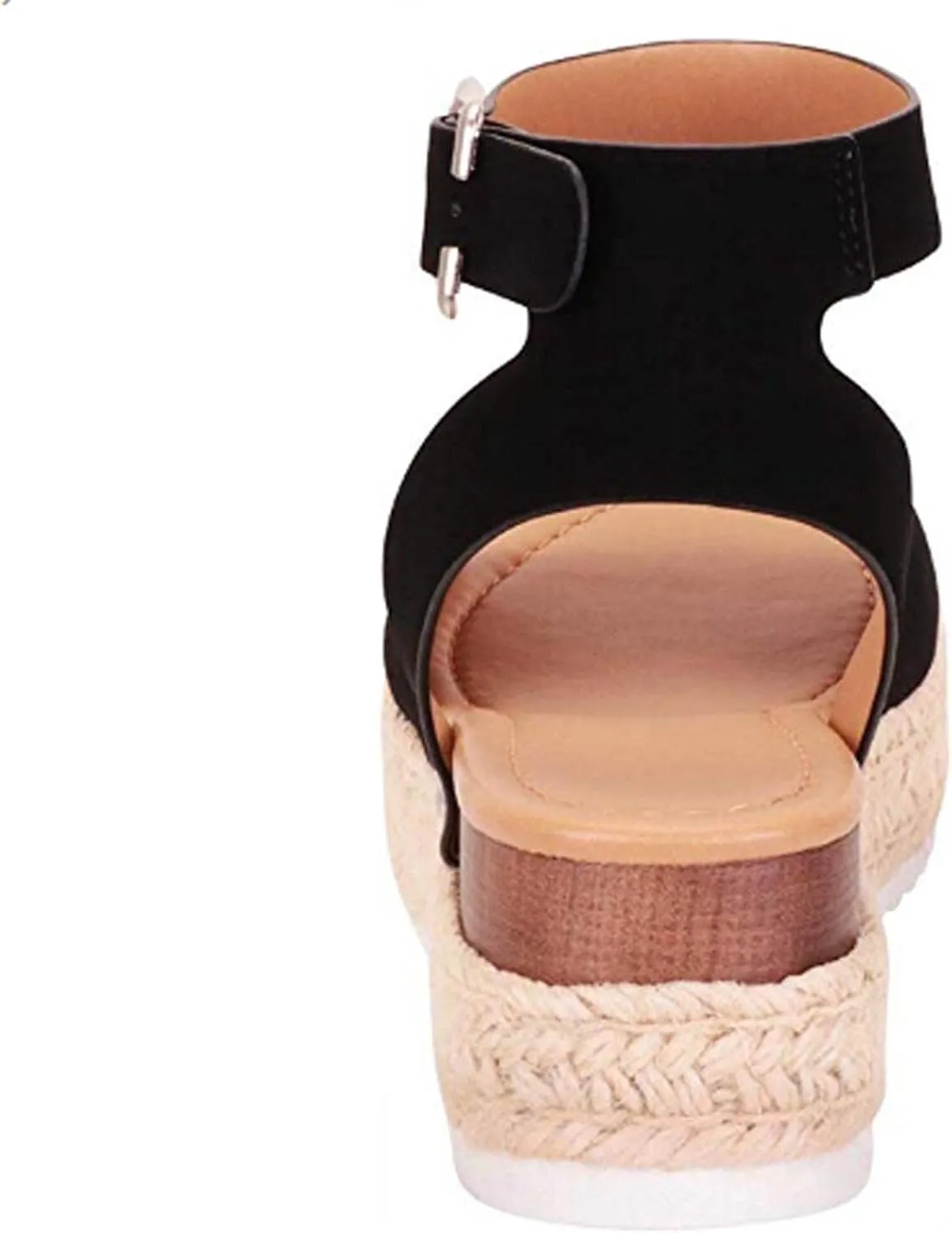 oiangi Sandals Women Espadrilles Wedge Sandal Summer Fashion Ankle Straps Buckle Flatform Shoes Dressy Comfy Open Toe Beach Shoes Business Casual Shoes