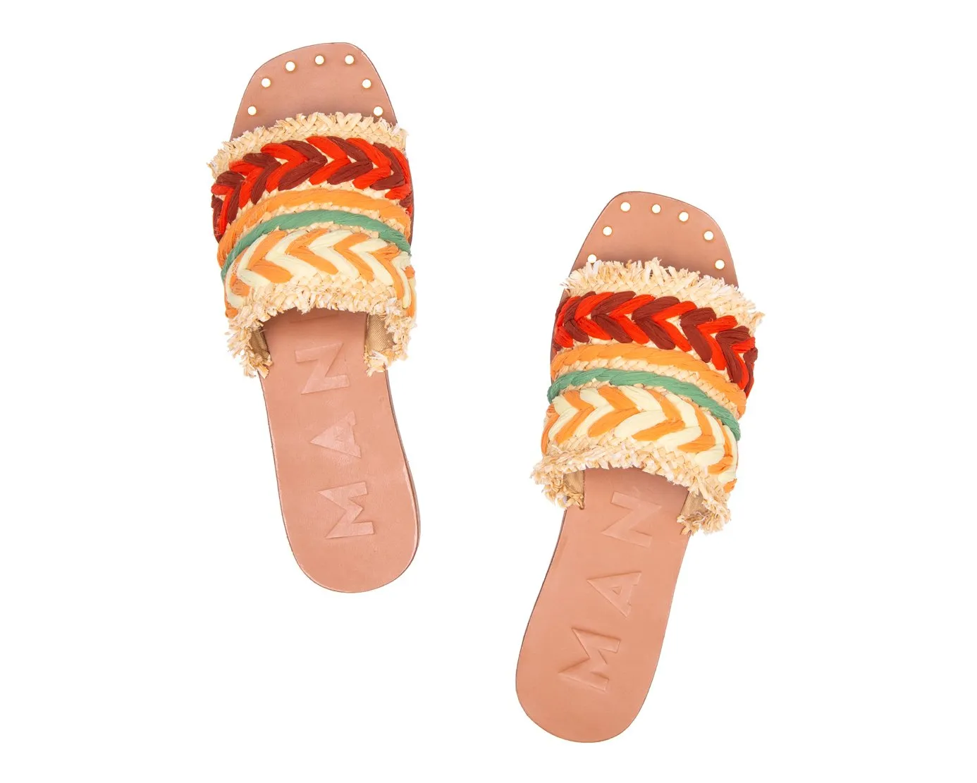 One & Minimalistic Belt Orange Custom design Yucatan - Pattern Yellow - Sandals