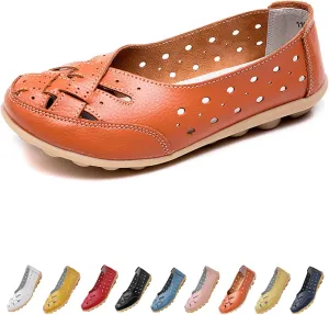 Orthopedic Loafers in Breathable Leather,Orthopedic Shoes for Women,Summer Casual Slip-On Shoes