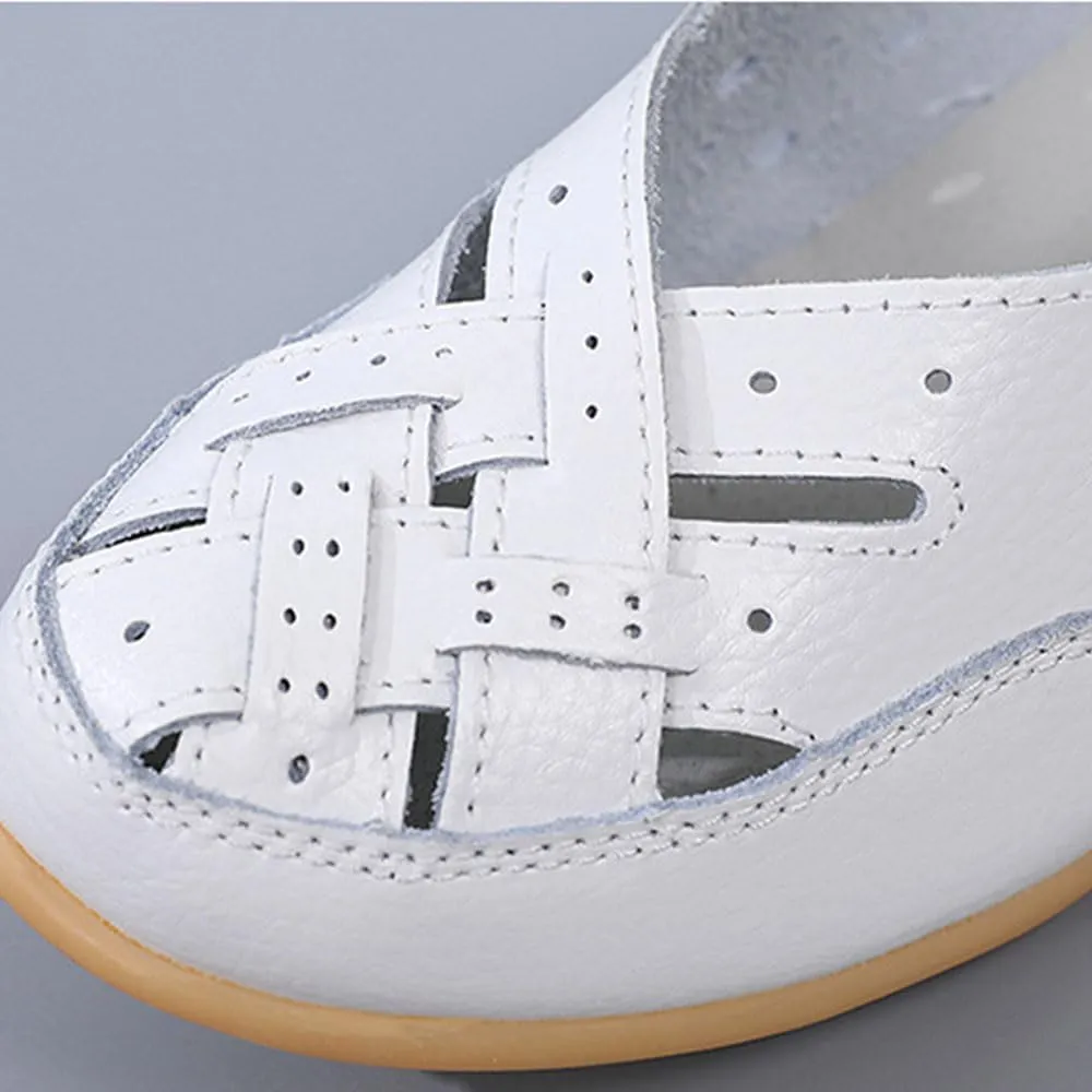 Orthopedic Loafers in Breathable Leather,Orthopedic Shoes for Women,Summer Casual Slip-On Shoes