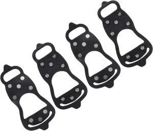 PATIKIL Ice Cleats, Snow Traction Cleat Anti Slip 8-Studs Silicone Crampons Gripper Spikes Claw for Shoes and Boots