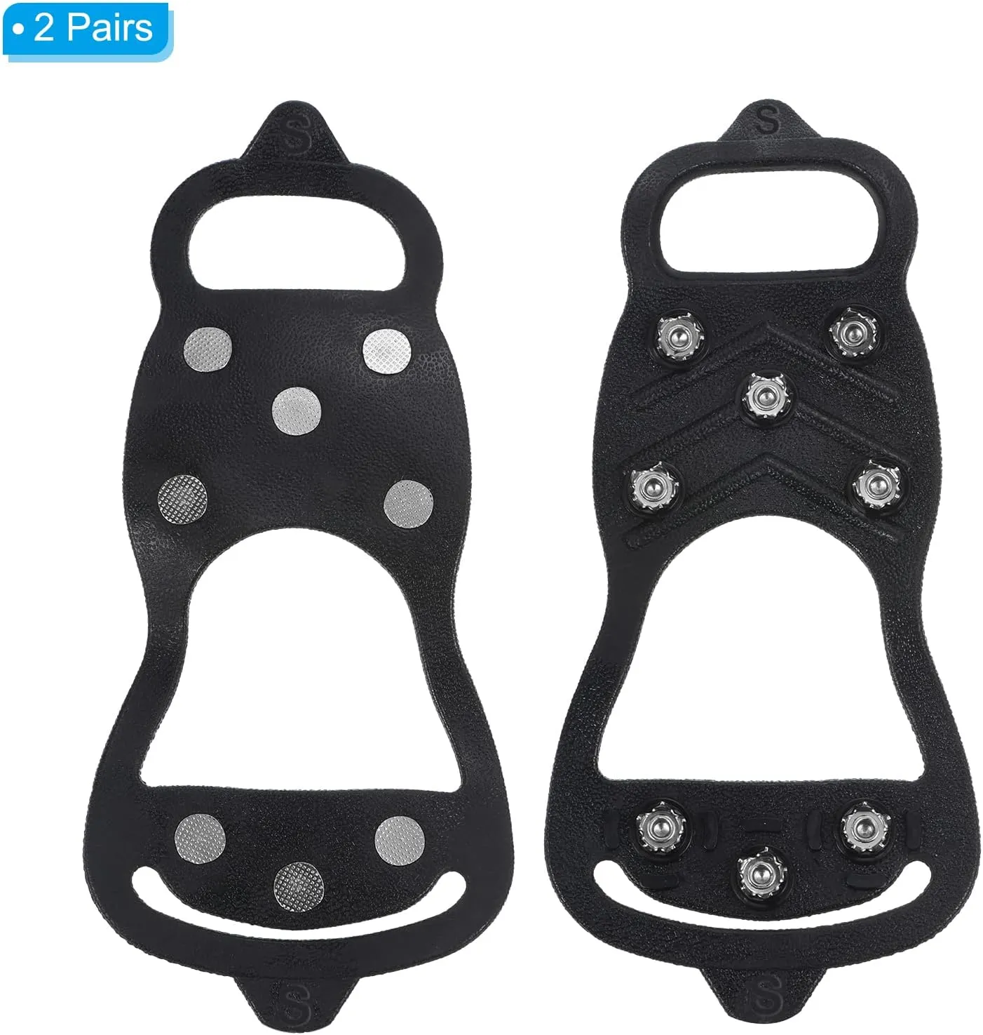 PATIKIL Ice Cleats, Snow Traction Cleat Anti Slip 8-Studs Silicone Crampons Gripper Spikes Claw for Shoes and Boots