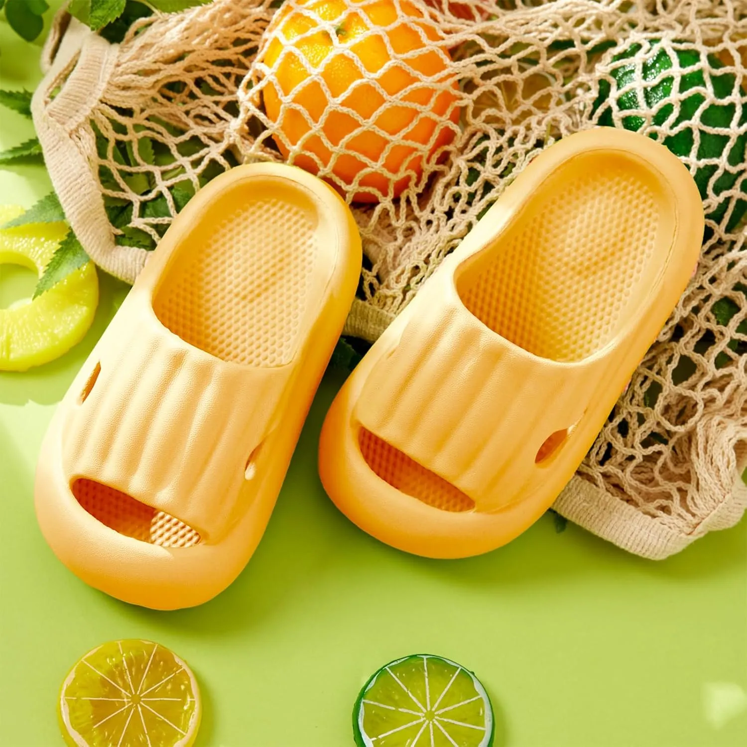 PATPAT Girls Boys Slides Sandals Bathroom Shower Slides Sandal Slip on Summer Beach Pool Pillow Slippers