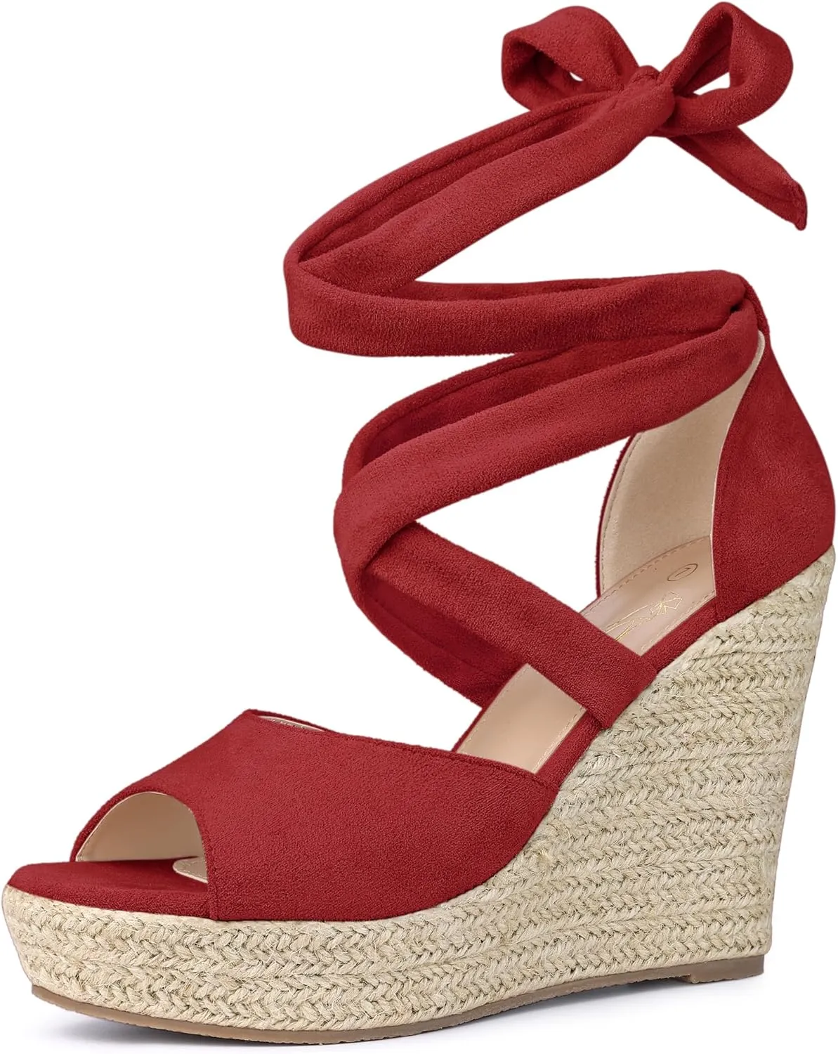 Perphy Lace Up Espadrilles Wedge Heels Sandals for Women