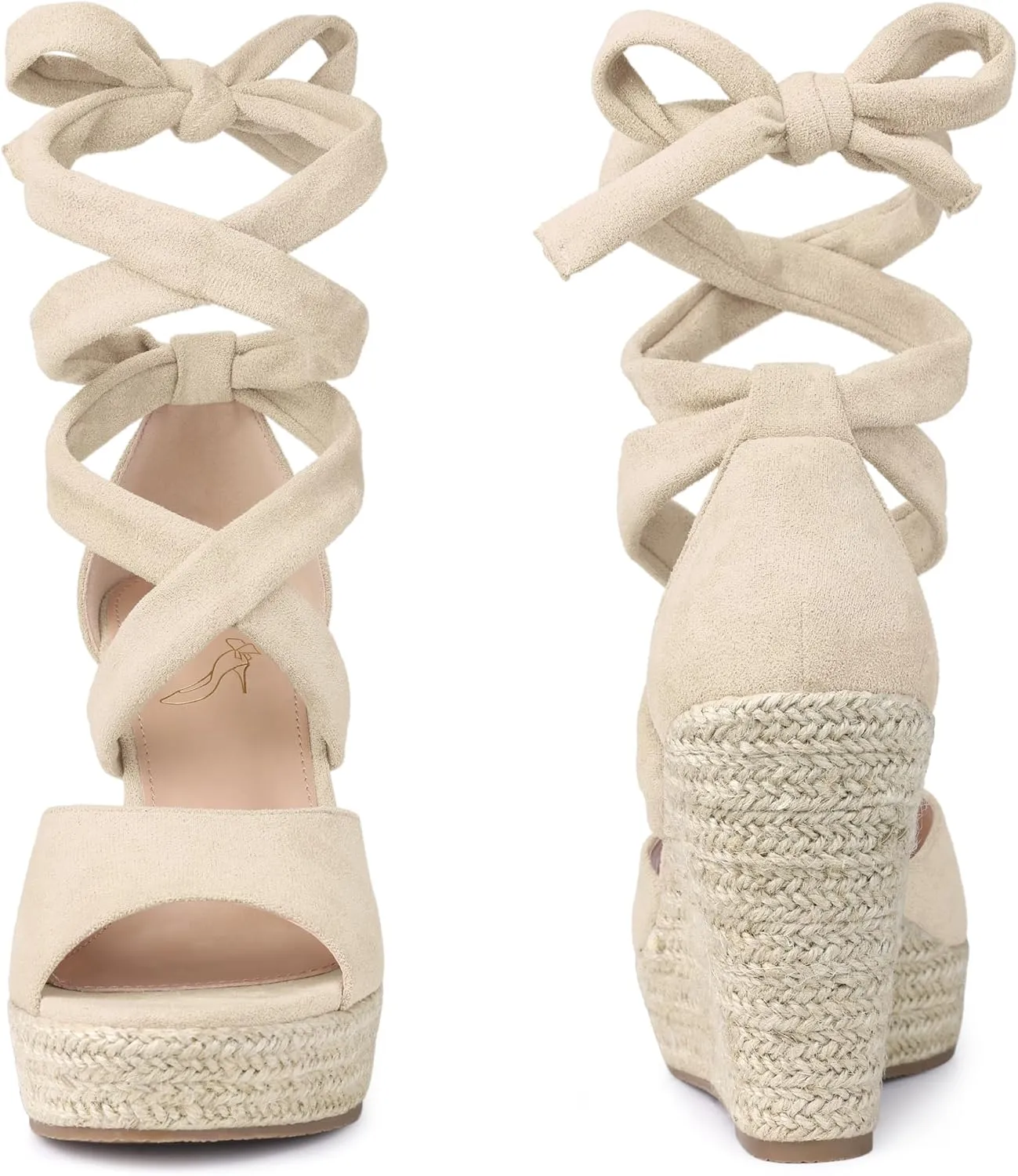 Perphy Lace Up Espadrilles Wedge Heels Sandals for Women