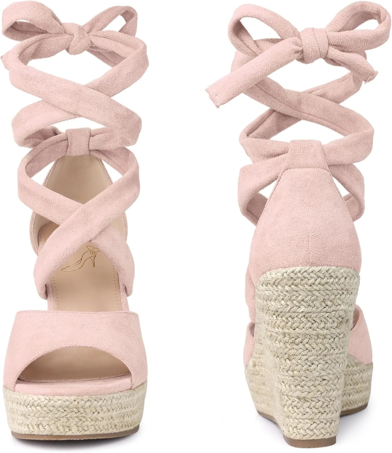 Perphy Lace Up Espadrilles Wedge Heels Sandals for Women