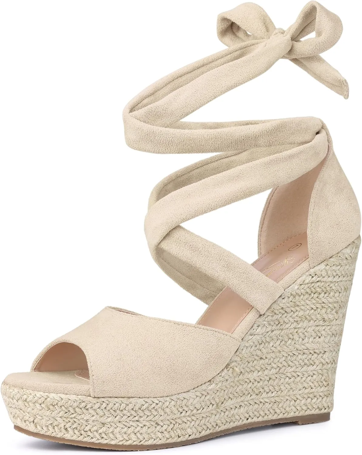 Perphy Lace Up Espadrilles Wedge Heels Sandals for Women