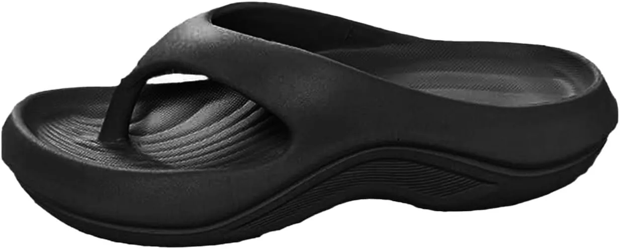 Pillow Arch Support Flip Flops for Women Summer Platform Recovery Flipflops Plantar Fasciitis Orthopedic Sandals Beach Slippers Shower Shoes Soft Slip-on Summer Chic Slides