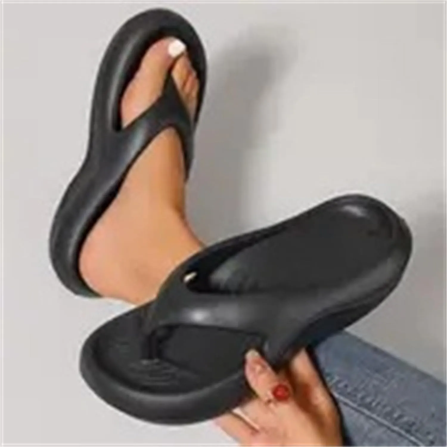 Pillow Arch Support Flip Flops for Women Summer Platform Recovery Flipflops Plantar Fasciitis Orthopedic Sandals Beach Slippers Shower Shoes Soft Slip-on Summer Chic Slides
