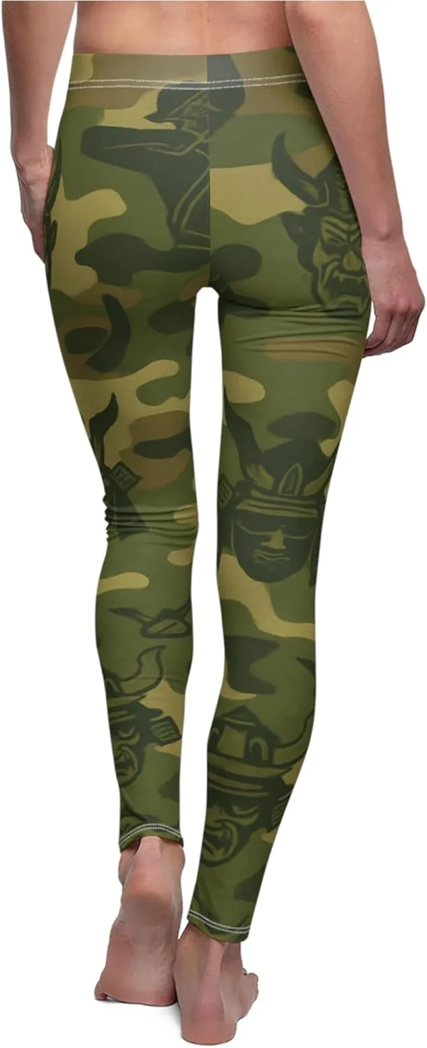 Planet Camo Green Ninja Warrior Leggings – Women’s Streetwear Fitness Pants | Bold Workout, Lounge, or Casual Style