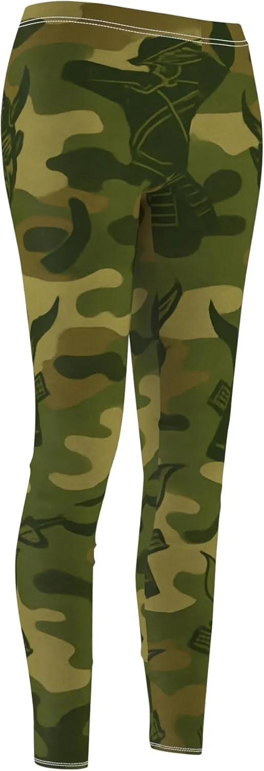 Planet Camo Green Ninja Warrior Leggings – Women’s Streetwear Fitness Pants | Bold Workout, Lounge, or Casual Style