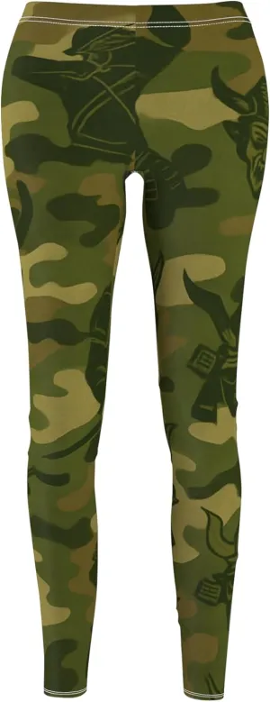 Planet Camo Green Ninja Warrior Leggings – Women’s Streetwear Fitness Pants | Bold Workout, Lounge, or Casual Style