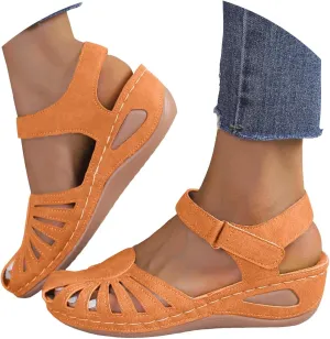 Platform Clogs for Women Closed Toe Wedge Sandals Slip On Walking Sandals Hollow Out Comfortable Vacation Sandals
