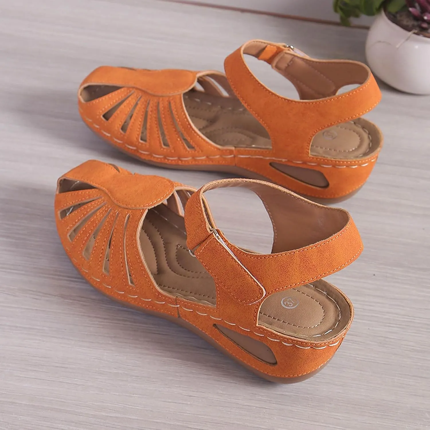 Platform Clogs for Women Closed Toe Wedge Sandals Slip On Walking Sandals Hollow Out Comfortable Vacation Sandals