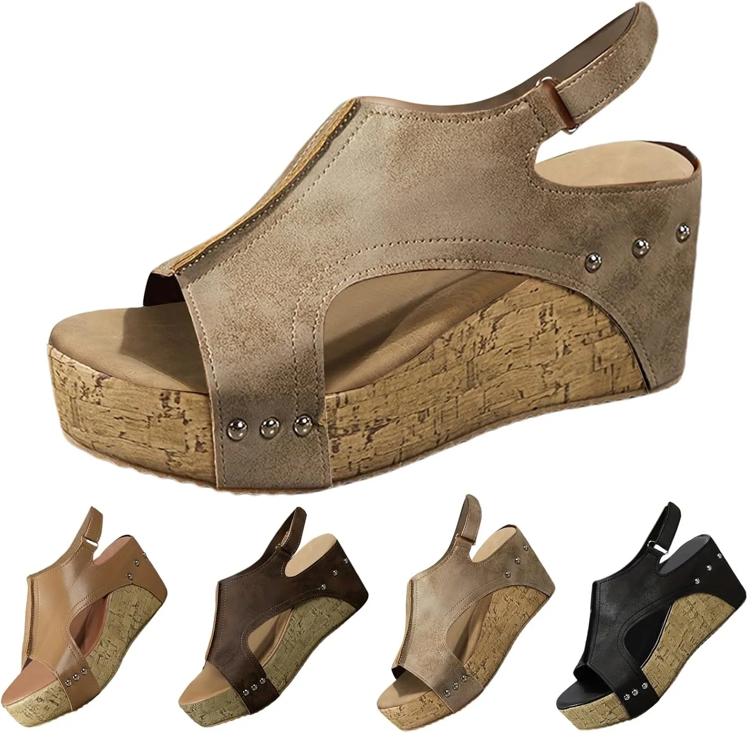 Platform Sandals Women 2025 Summer Closed Toe Sandals Women Espadrilles Orthopedic Dressy Casual Boho Beach Wedge Sandals