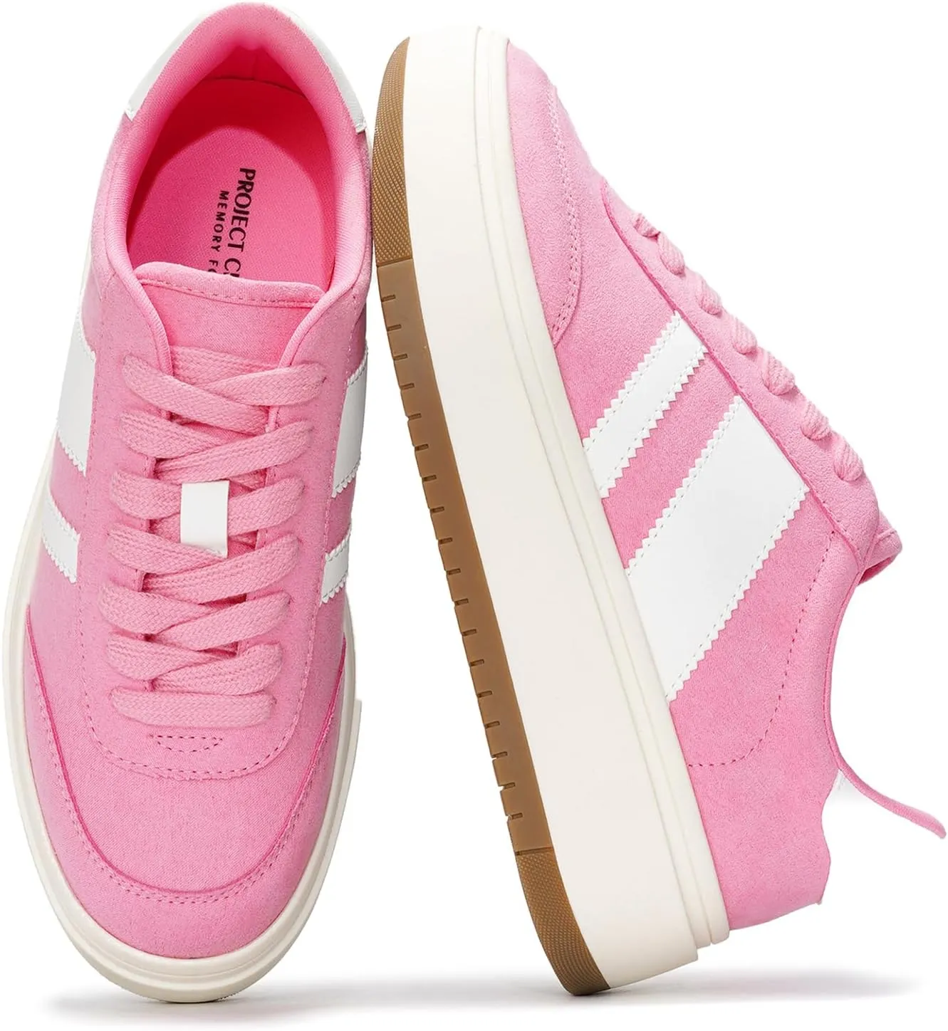 Project Cloud Platform Sneakers for Women - Lightweight Memory Foam Insole Fashion Sneakers for Women Footwear - Non-Slip Womens Sneakers Platform Shoes Women's Fashion (Nita)