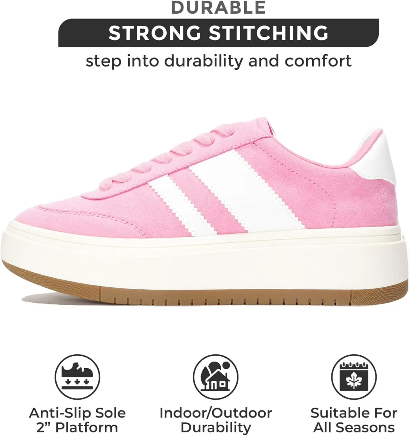 Project Cloud Platform Sneakers for Women - Lightweight Memory Foam Insole Fashion Sneakers for Women Footwear - Non-Slip Womens Sneakers Platform Shoes Women's Fashion (Nita)