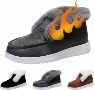 Pubyfun Senior Comfy Winter Ankle Boots Women, Ladies Warm And Comfy Casual Snow Boots for Women, Slip on Boots