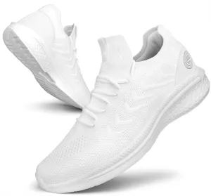 Pujcs Men Sneakers Lightweight Running Shoes for Men Slip on Walking Shoes Mesh Comfortable Atheletic Shoes for Tennis Gym Workout