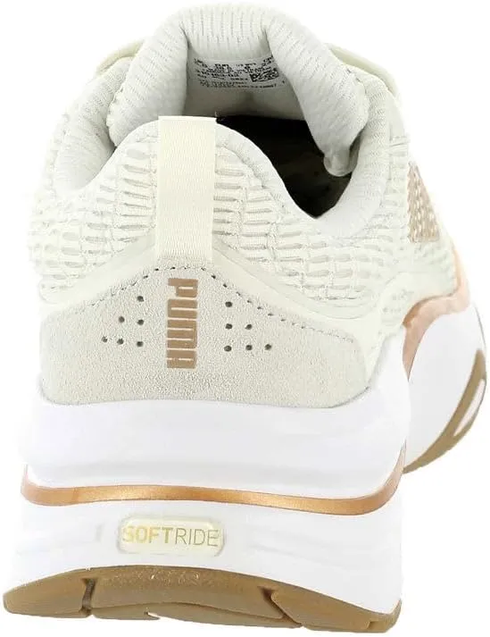 PUMA Womens Softride Divine Running Sneakers Shoes - Gold, White