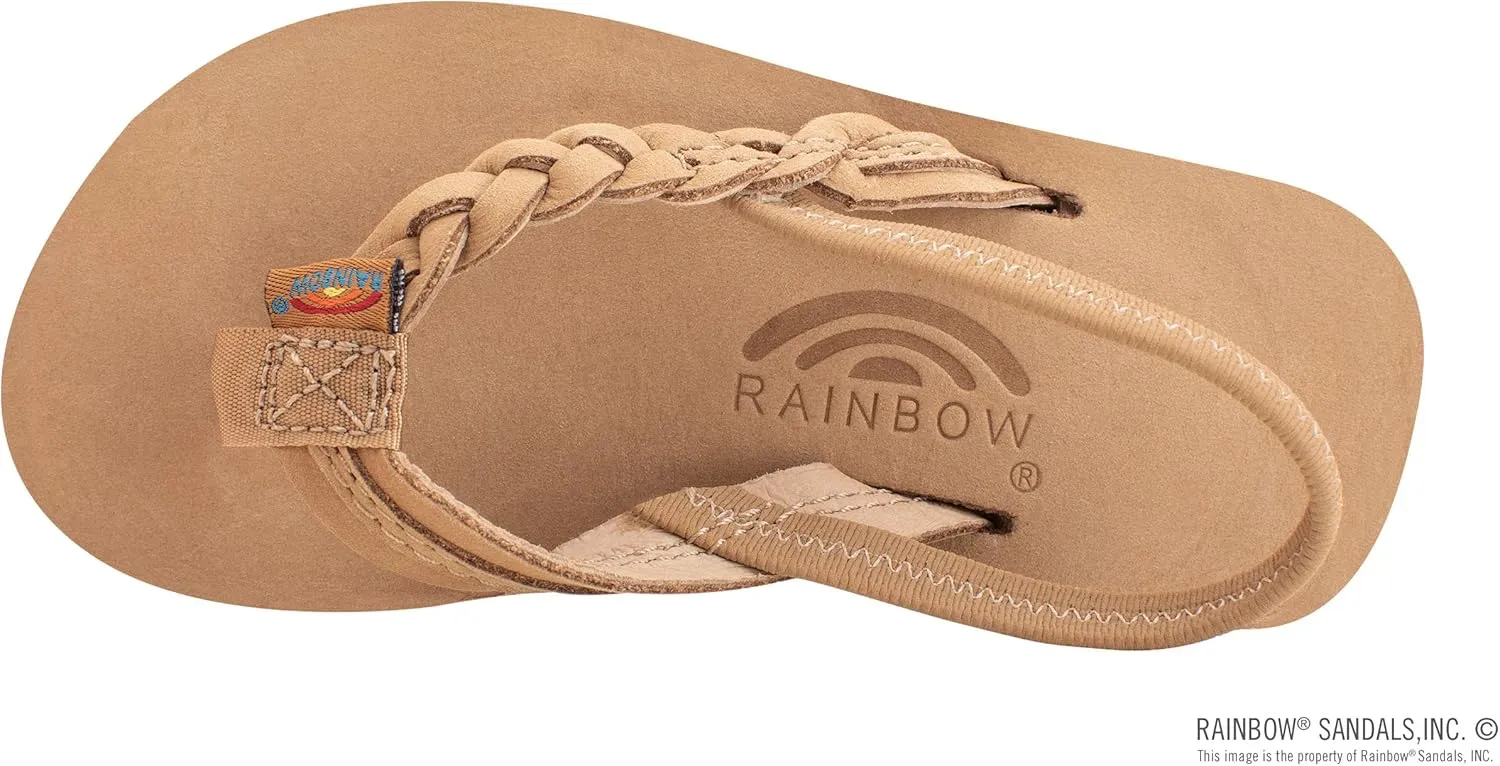 Rainbow Sandals Kid's Single Layer Premier Leather Flirty Braidy