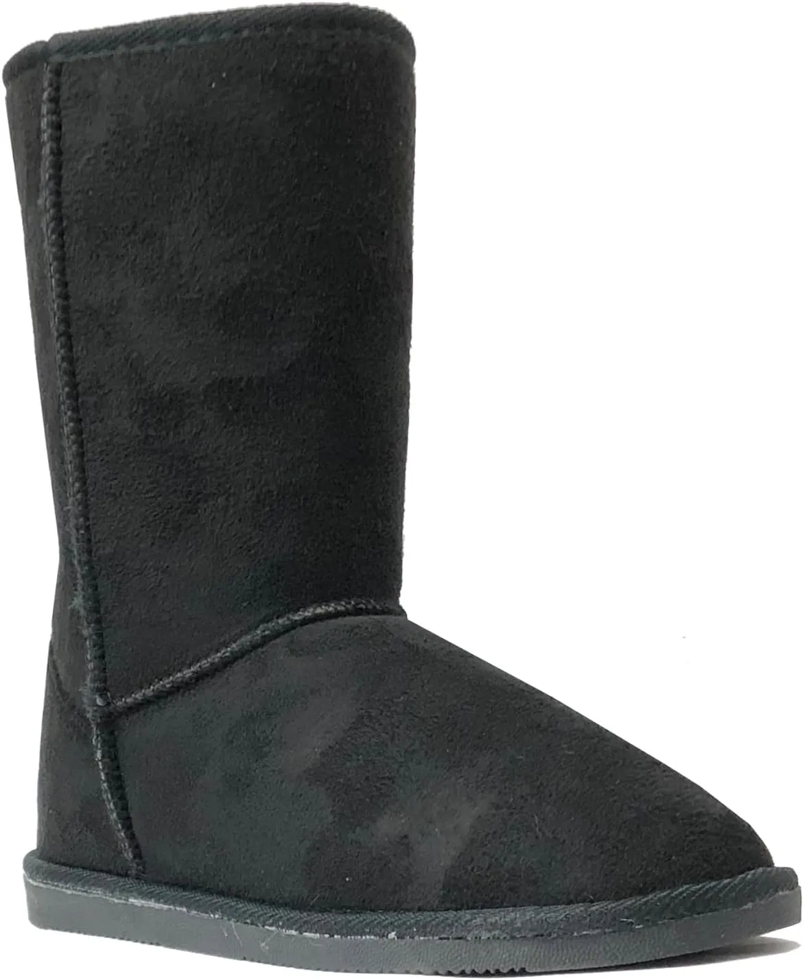 REDVOLUTION Women's Suede Faux Fur Mid-Calf Classic Winter Boots Rubber Sole