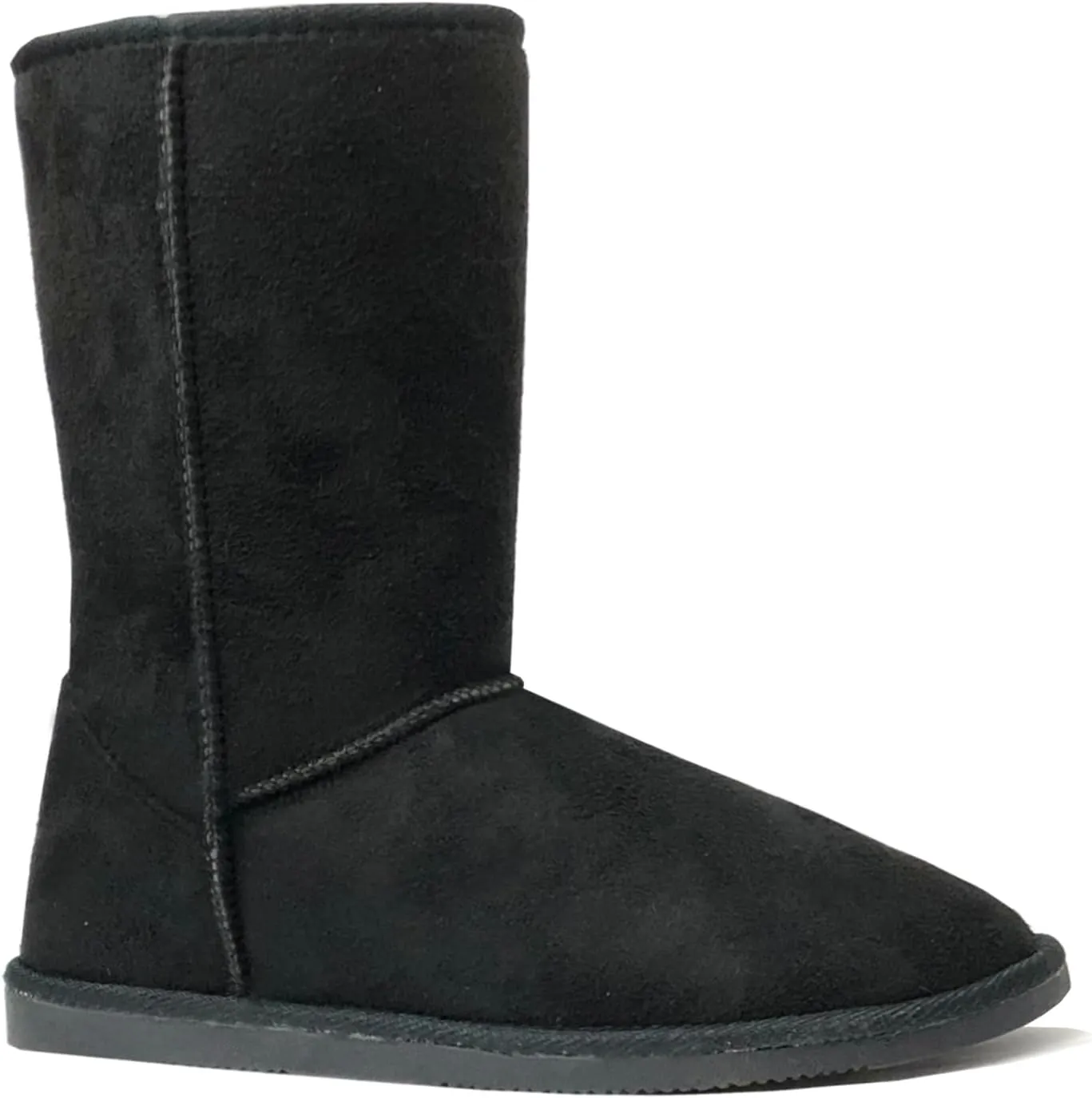 REDVOLUTION Women's Suede Faux Fur Mid-Calf Classic Winter Boots Rubber Sole