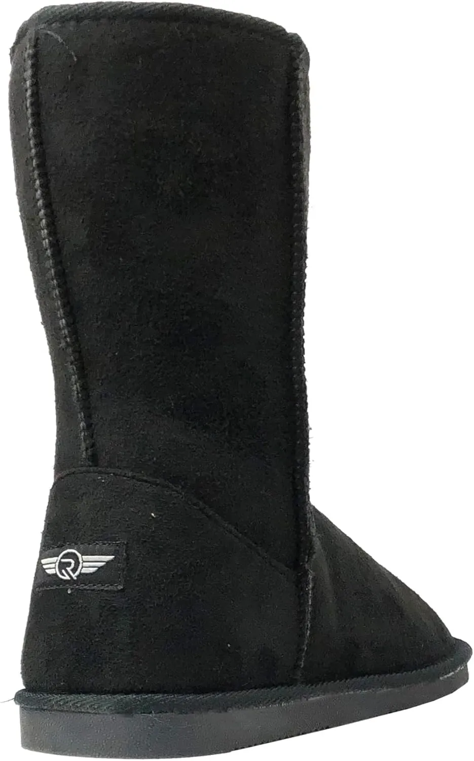 REDVOLUTION Women's Suede Faux Fur Mid-Calf Classic Winter Boots Rubber Sole